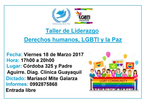 Taller de Liderazgo LGBTI - Defensores de la Paz