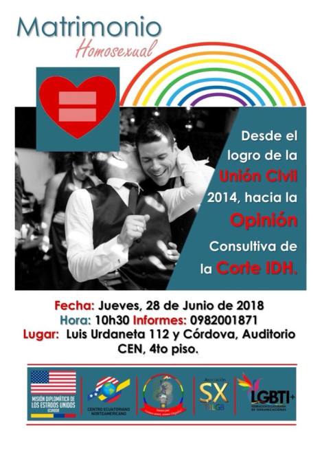 MATRIMONIO HOMOSEXUAL - Desde el logro de la Unión Civil 2014, hacia la Opinión Consultiva de la Corte IDH-Asociacion Silueta X-Federacion LGBTI-Orgullo Guayaquil