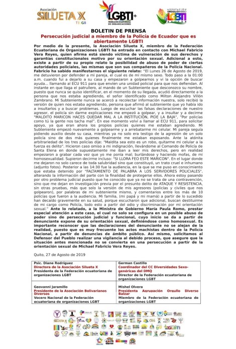 Boletin de Prensa Persecución judicial a miembro de la Policía de Ecuador que es abiertamente LGBTI.jpg